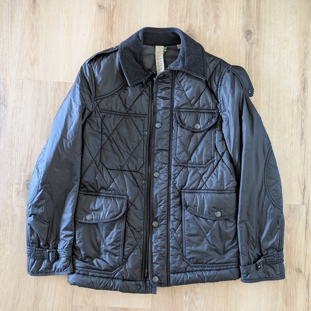 Burberry Black Puffer Jacket Quilted Insulation